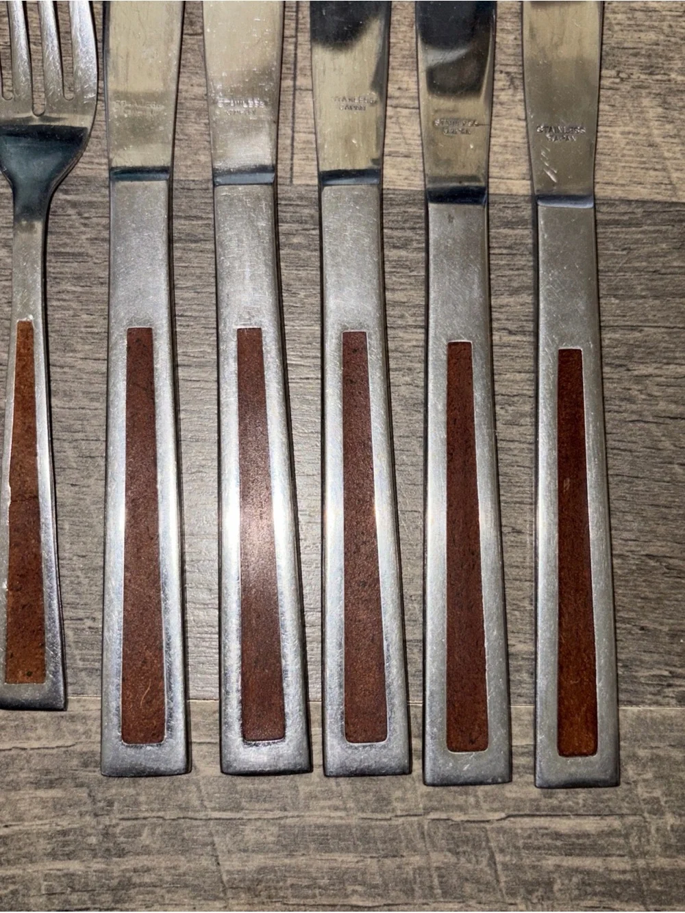 MCM Stainless Steel 7 Piece Flatware Japan Vintage